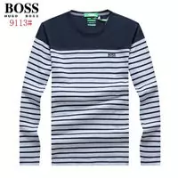 boss t-shirt slim fit avec logo sur la col rond cutton